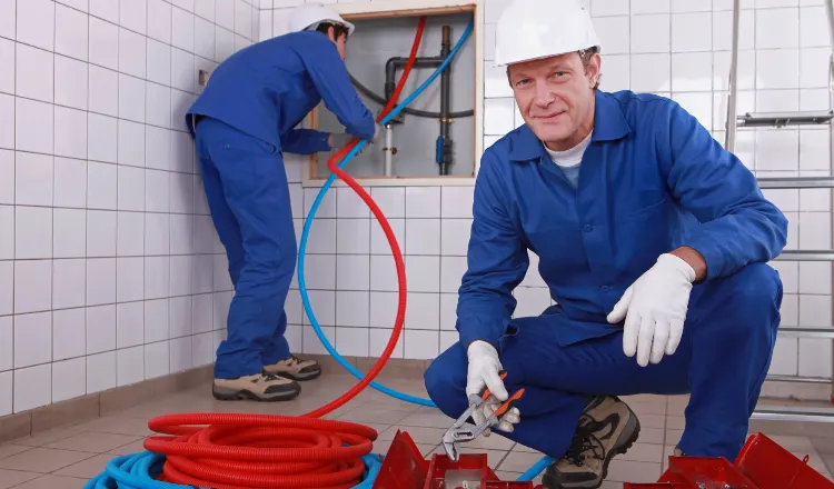 male plumber fixing a bathroom faucet from Emergency Plumber Austin in Austin, TX - Emergency Water Heater Repair